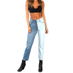 Revice Yin Yang Tokyo Wash Crops Full Zip 2 Toned Jeans Blue Wash Women 25